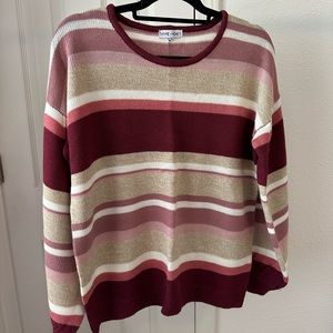 Pink striped sweater